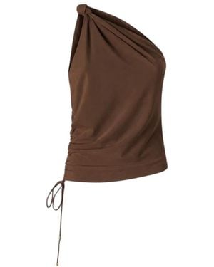 Pinko Sleeveless Tops - Brown
