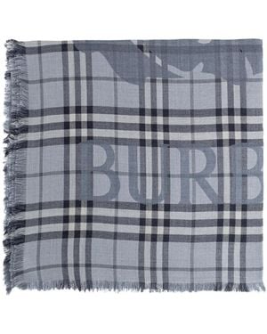 Burberry Logo Schal - Blau