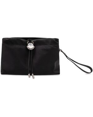 Moncler Tassen ,Zwart ,Leer Trick Drawstring Pouch