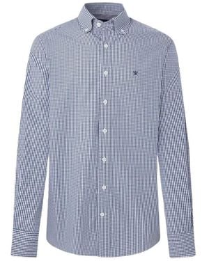 Hackett Essential Gingham-Hemd - Blau