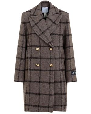 Patou Double-Breasted Coats - Bruin
