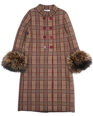 Charlott Double-Breasted Coats - Brown