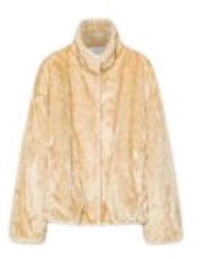 forte_forte Chevron Eco Fur Bomber - Naturel