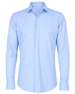 Caliban Lange Mouwen Overhemd - Blauw