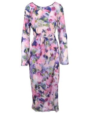 Patrizia Pepe Langes Wickelkleid Aus Voile-Stoff - Lila