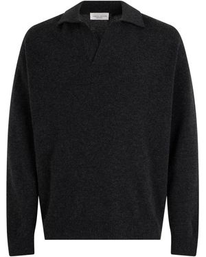 Roberto Collina Pullover Mit Polokragen - Schwarz
