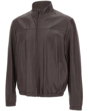 HUGO Leather Jackets - Gray
