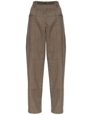Ganni Straight Trousers - Marrón