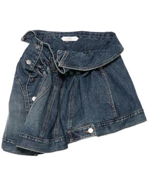 August Barron Rokken ,Blauw ,Denim Belted Denim Jacket Skirt