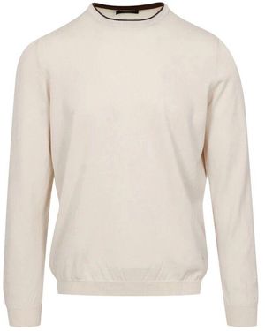 Fay Stilvoller pullover mit rundhalsausschnitt - Weiß