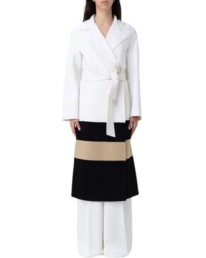 Max Mara Belted Coats - White