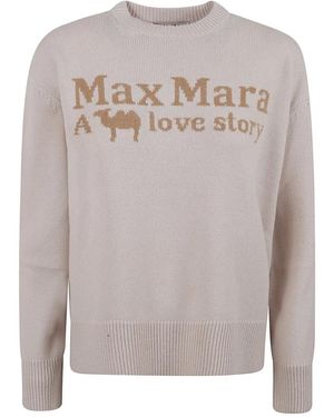 Max Mara Round-Neck Knitwear - Gris