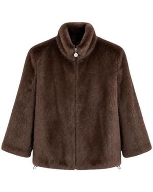 2-Biz Faux Fur & Shearling Jackets - Marrón