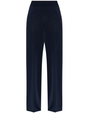 Lanvin Broeken ,Blauw ,Viscose Broek Met Wijde Pijpen