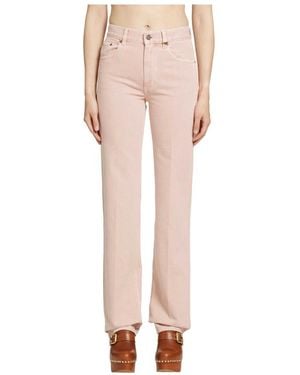 Chloé Straight Jeans - Pink