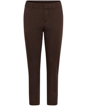 Kaffe Slim-Fit Trousers - Marrone