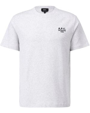A.P.C. T-shirt in cotone morbido con logo - Bianco