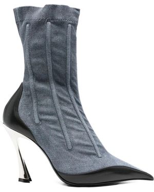 Mugler Heeled Boots - Blue