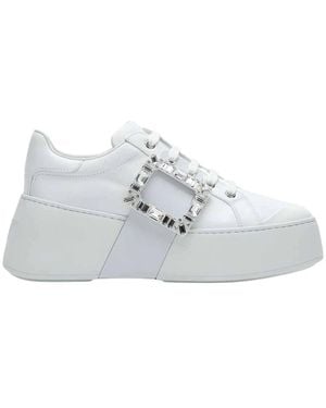 Roger Vivier Viv' Run Strass Buckle Sneaker - Grau