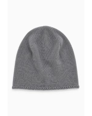 Kocca Accessoires ,Grijs ,Wol Ribbed Beanie