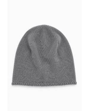 Kocca Rippstrick-Beanie - Grau