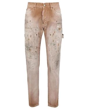 DSquared² Neutrals Denim Skinny Jeans - Naturel