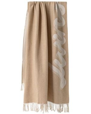 Twinset Jacquard Logo Sjaal - Naturel