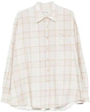 Our Legacy Borrowed Shirt Stella Check Print - Wit