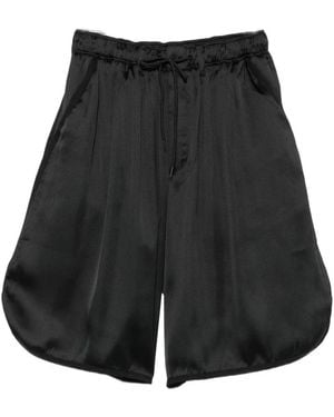 Y-3 Korte Broeken ,Zwart ,Polyester Liquid Logo Shorts