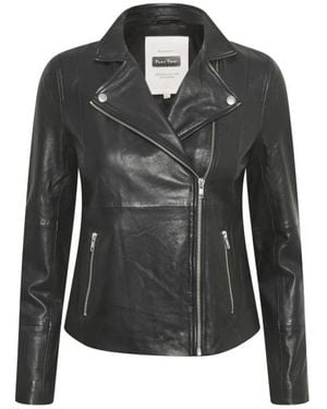 Part Two Leather Jackets - Black
