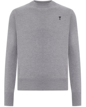 Ami Paris De Coeur Crewneck Sweater - Grijs