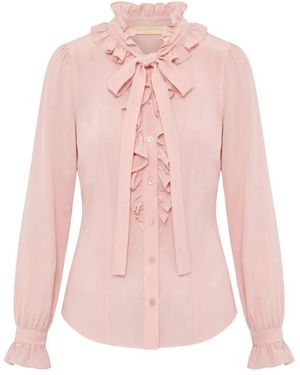 Ulla Johnson Catroux Langarm-Seidenbluse - Pink