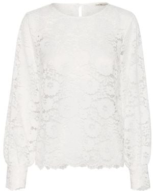 Cream Blouses - White