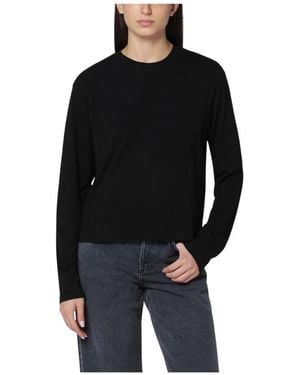 Agolde Tops ,Zwart ,Katoen Sydney Long Sleeve Tee