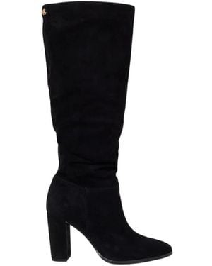 Ralph Lauren Artizan Suede Tall Boot - Black