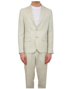 Antony Morato Jassen ,Wit ,Linnen Giacca Per Completo - Naturel
