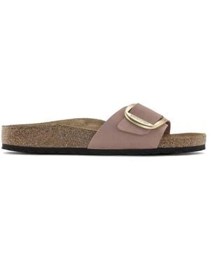 Birkenstock Schoenen ,Roze ,Leer Madrid Big Buckle - Bruin