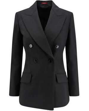 Gucci Luxe Wol Double-Breasted Jas - Zwart