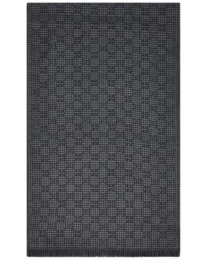 Gucci Gg Woll-Seiden-Schal - Grau