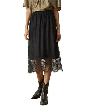 iN FRONT Midi Skirts - Negro