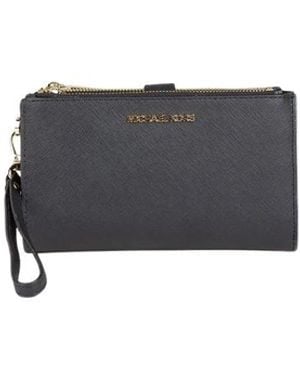 Michael Kors Jet Set Travel Large Double Zip Wristlet - Schwarz
