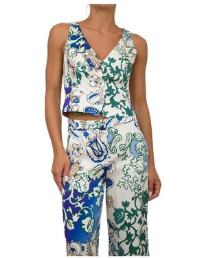 Marella Sleeveless Tops - Blue