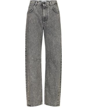 Iceberg Jeans ,Zwart ,Denim Barrel Fit 5-Pocket Jeans - Grijs