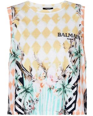 Balmain Sleeveless Tops - Multicolor