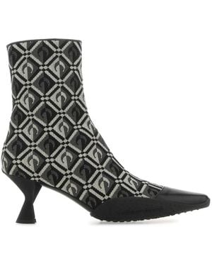 Marine Serre Heeled Boots - Marrón
