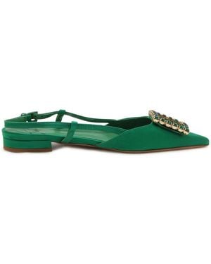 Roberto Festa Lavanda Sling-Back Ballerina Schoenen - Groen