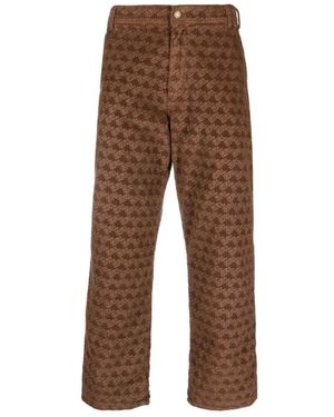 ERL Straight Trousers - Brown