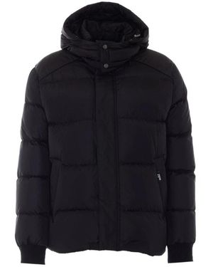 Add Jassen ,Zwart ,Gewatteerd Jack Met Capuchon - Blauw