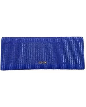 Gedebe Envelope Satin Clutch - Blau