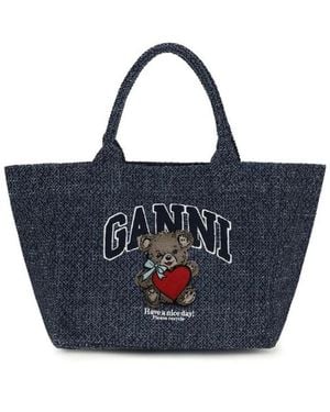 Ganni Shopping Bags - Blue